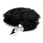 Dop anal HeavyFun Fluffy Fox Tail Negru XL
