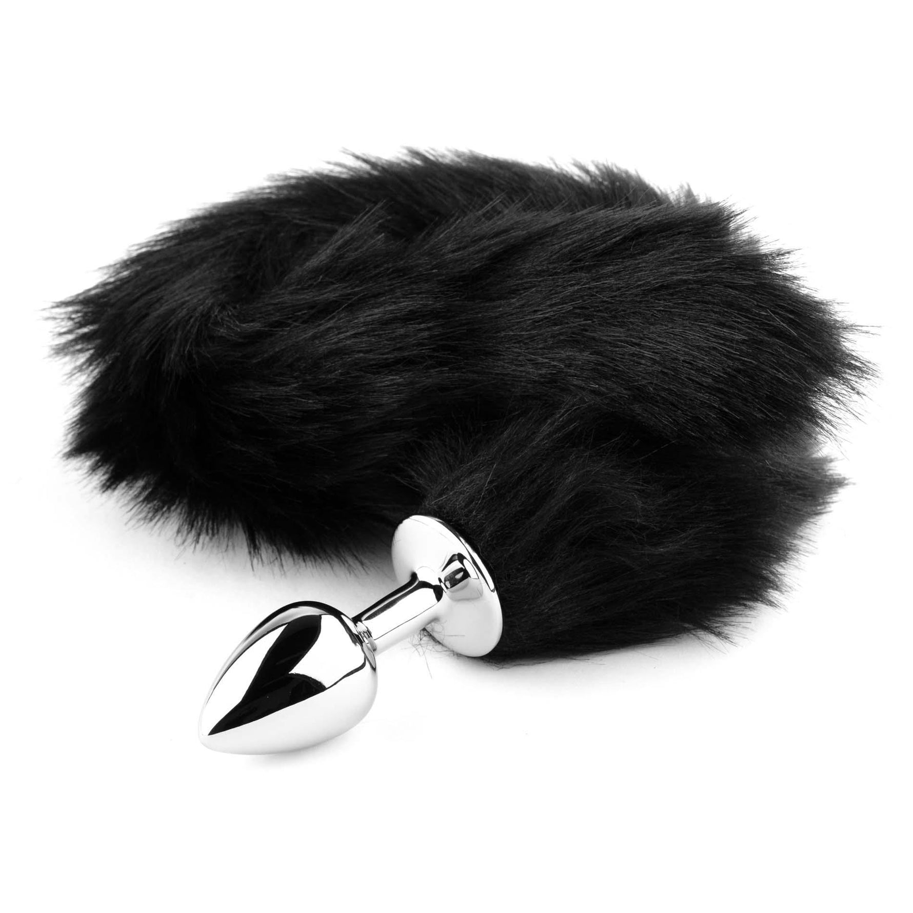 Dop anal HeavyFun Fluffy Fox Tail Negru XL