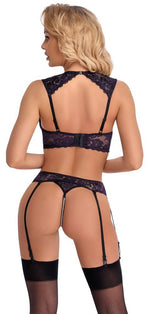 Set sutien Cottelli LINGERIE cu scafandră violet 75B
