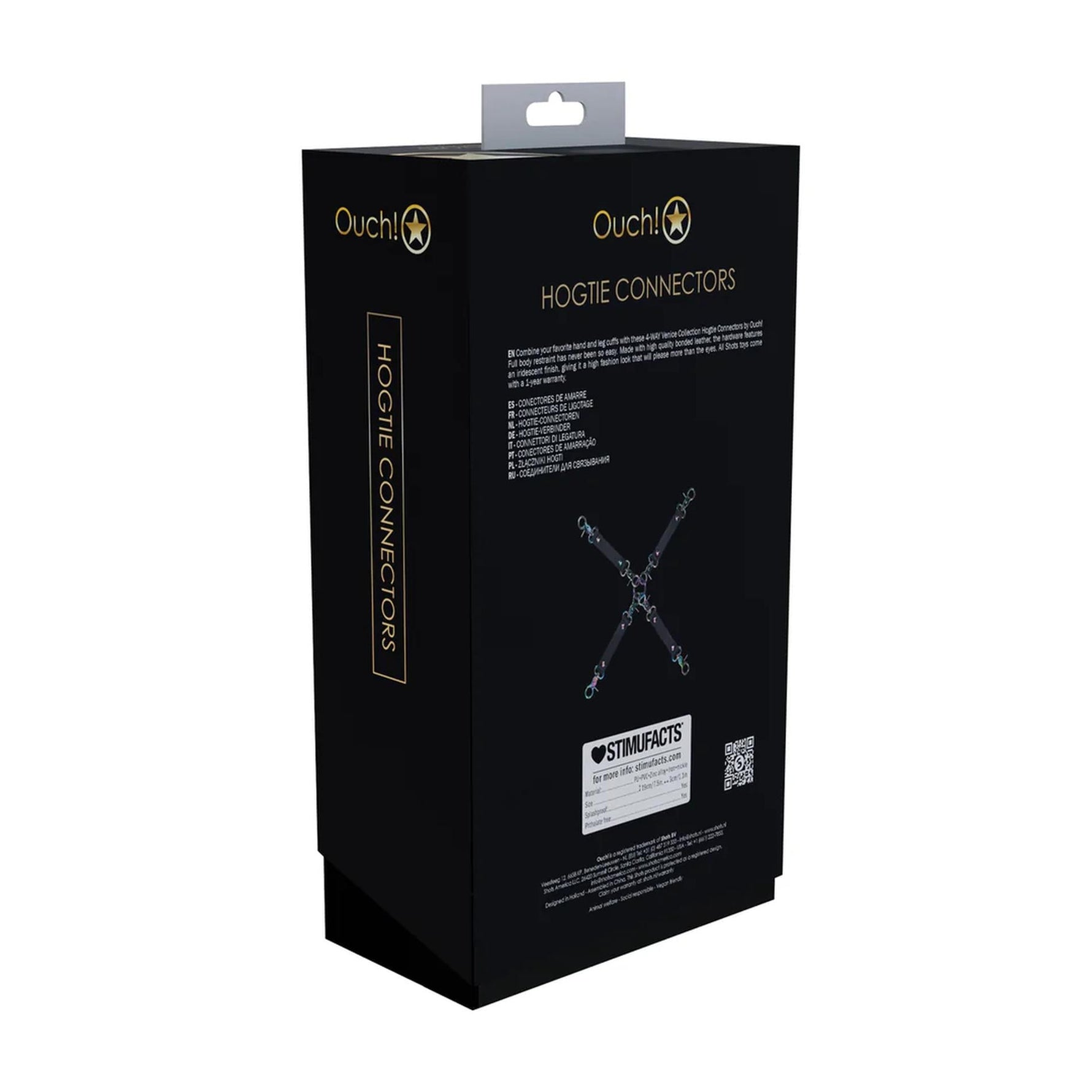 Conectori Hogtie cu 4 puncte Venice Collection Ouch, negri