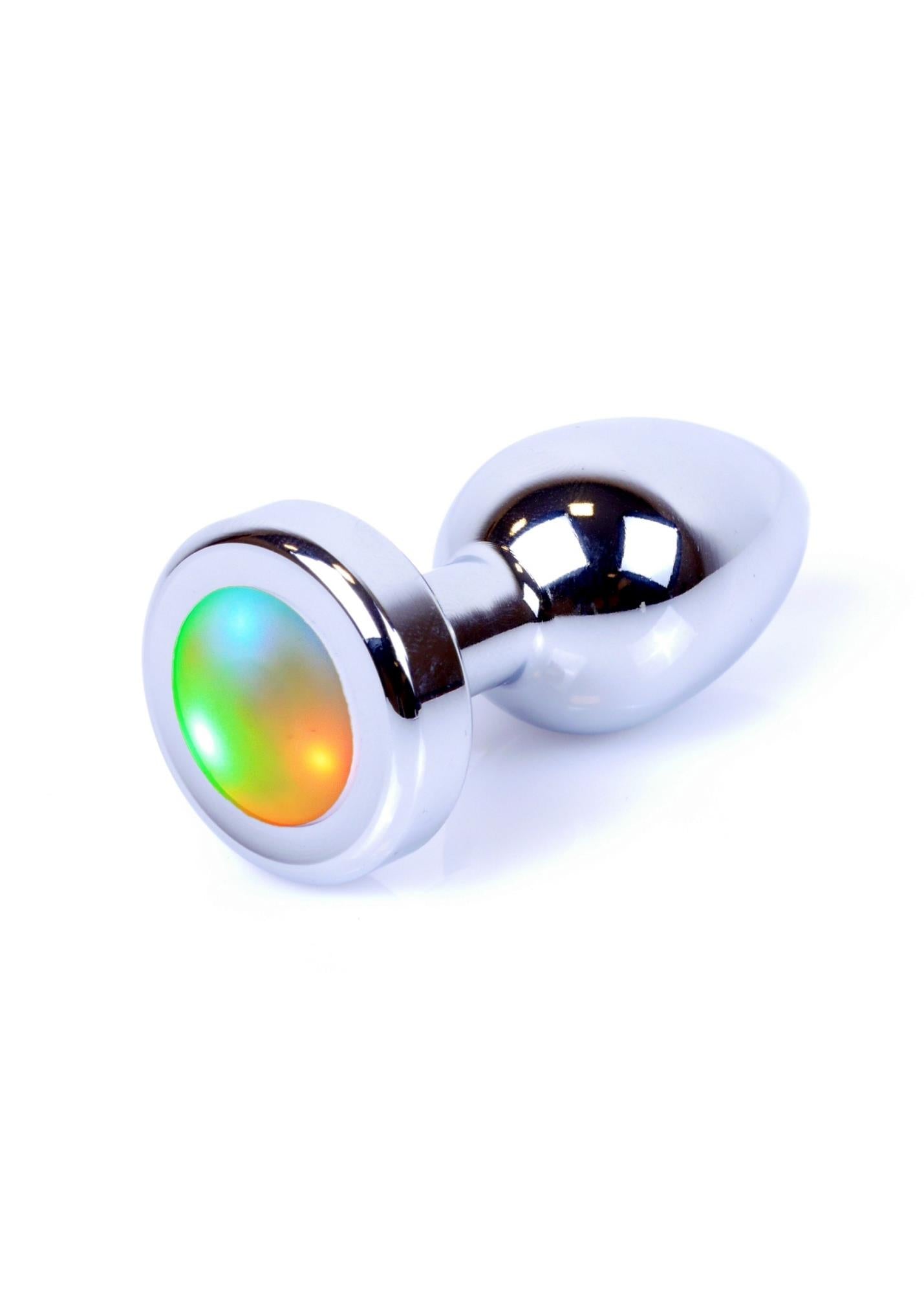 Bijuterii anale din oțel disco cu LED de 7 cm MyLove Toys