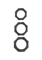 Set de inele pentru penis Hidden Desire Heavy Silicone, negru