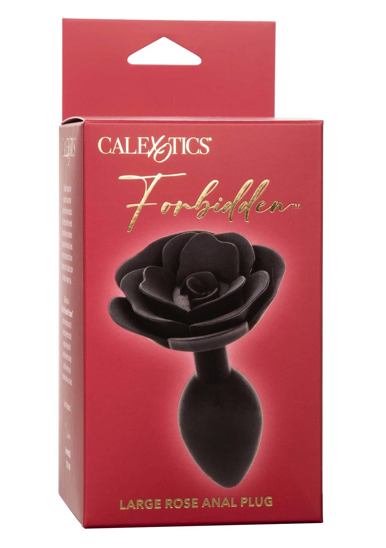 Dop anal din silicon Calexotics Forbidden Rose, mare, negru