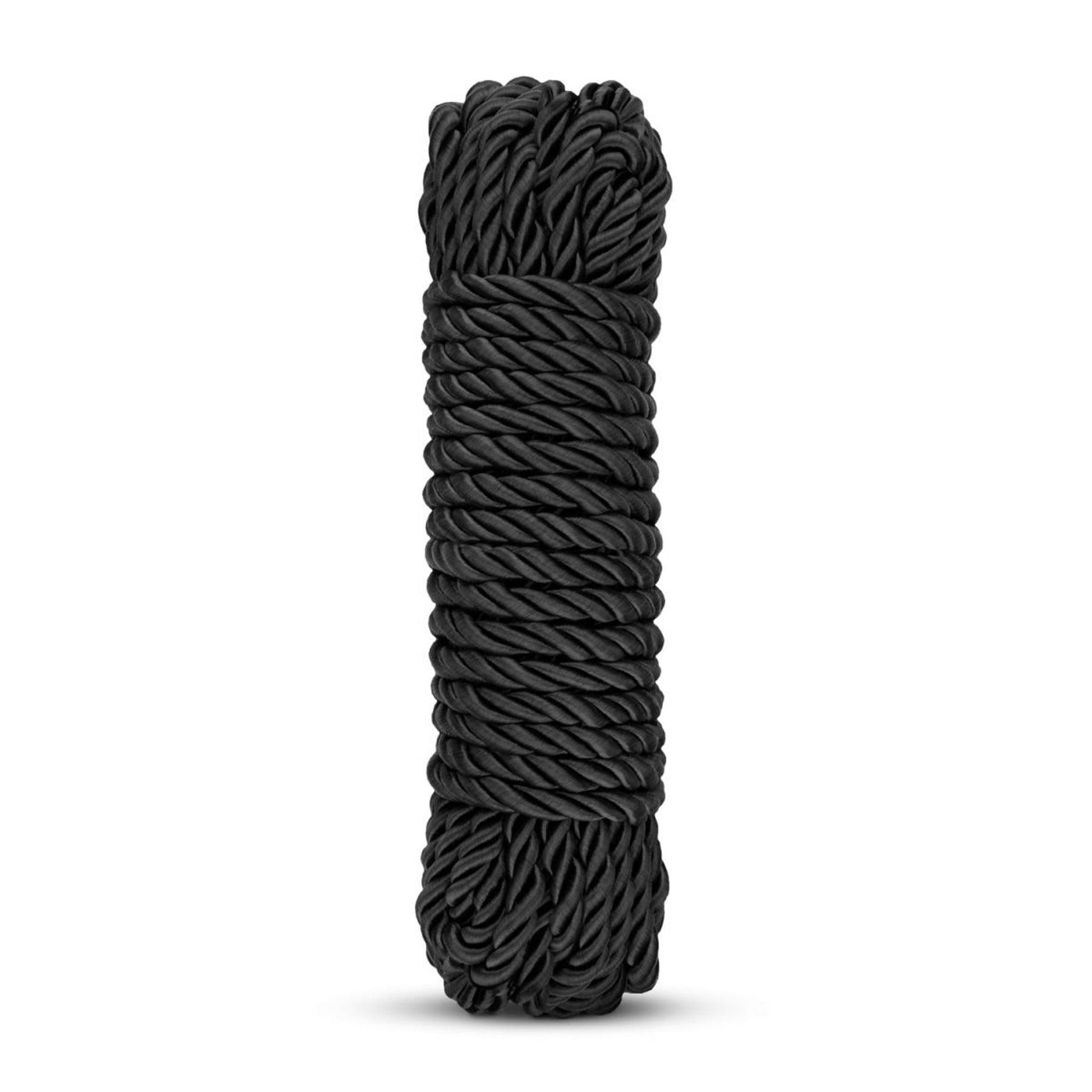 Frânghie de bumbac Kinbaku, fantezii de dormitor, neagră, 5 m