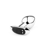 Plug anal vibrant HeavyFun din metal, seria B, cu telecomandă USB