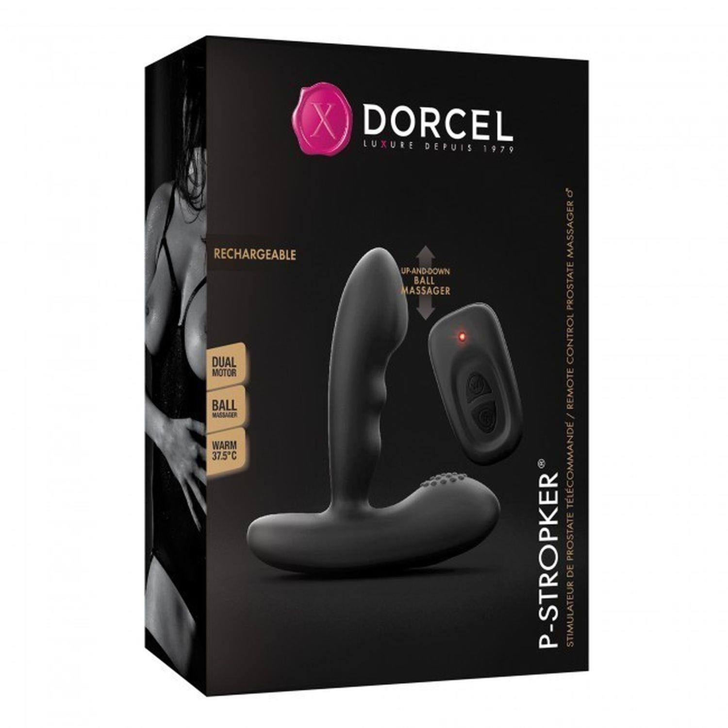 Dorcel P Stroker Masaj de prostată cu telecomandă din silicon USB 9 cm