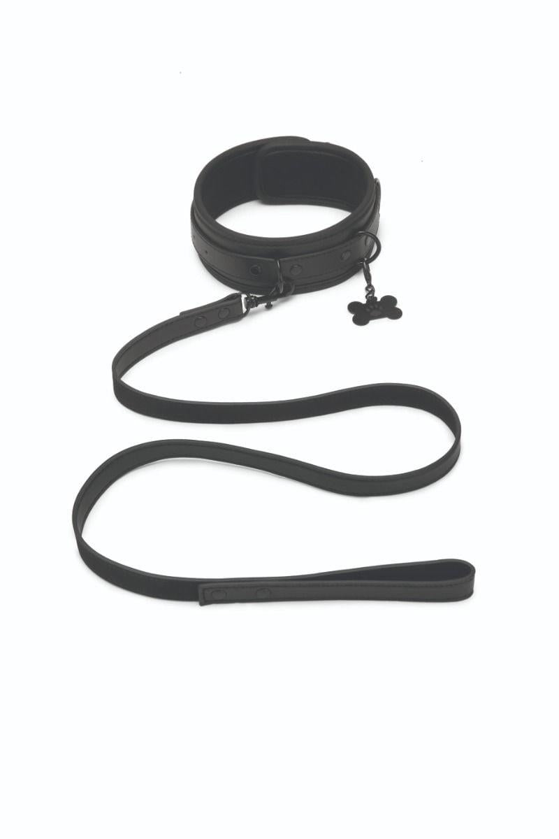 Set zgardă și lesă Prowler RED, reglabile, piele ecologică