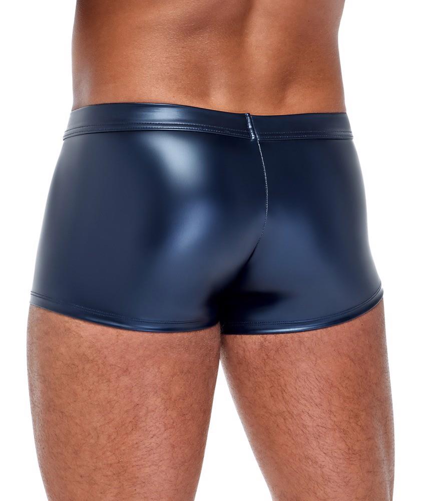Pantaloni scurți boxer NEK pentru bărbați, albastru mat, cu fermoar, mărimea S