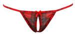 Set de lenjerie intimă Cottelli LINGERIE roșu în carouri, mărimea L