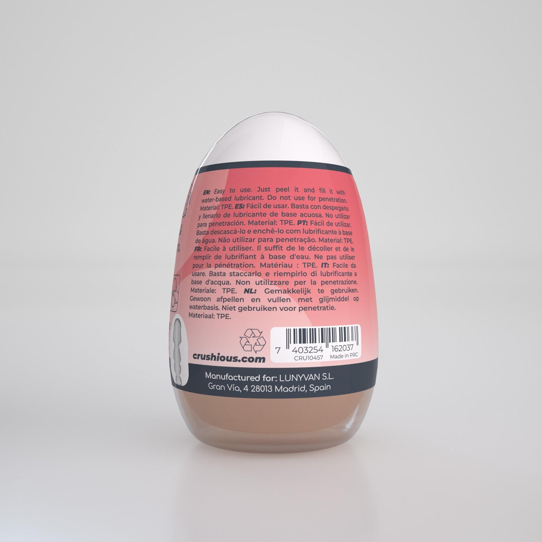 Masturbator oral Crushious Ezy Egg 8,7 cm