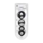 Set de 4 inele pentru penis Levelz din silicon, negre