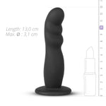 Strap-on realist din silicon EasyToys, negru, 13 cm