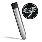 Vibrator clasic Crushious argintiu 17,5 cm