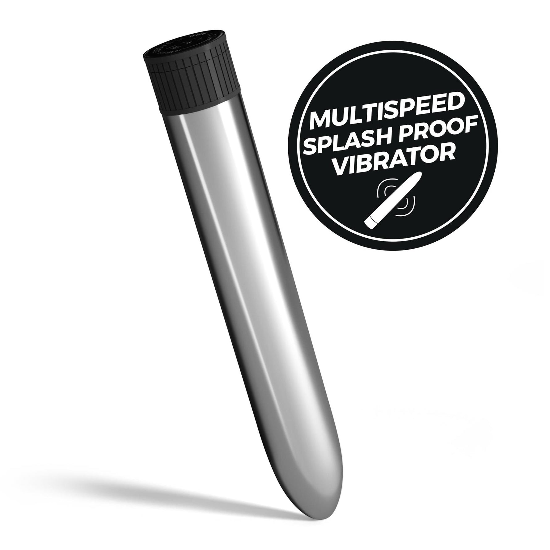Vibrator clasic Crushious argintiu 17,5 cm