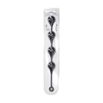 Perle anale Levelz XXL din silicon cu picătură de apă, negre, 57 cm