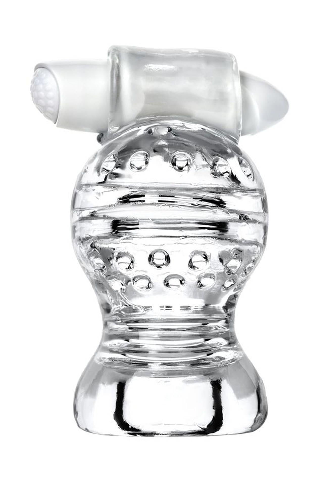 Masturbator vibrant Lingam Shakti transparent 9 cm