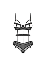 Body erotic deschis Euridia Obsessive negru XL 2XL