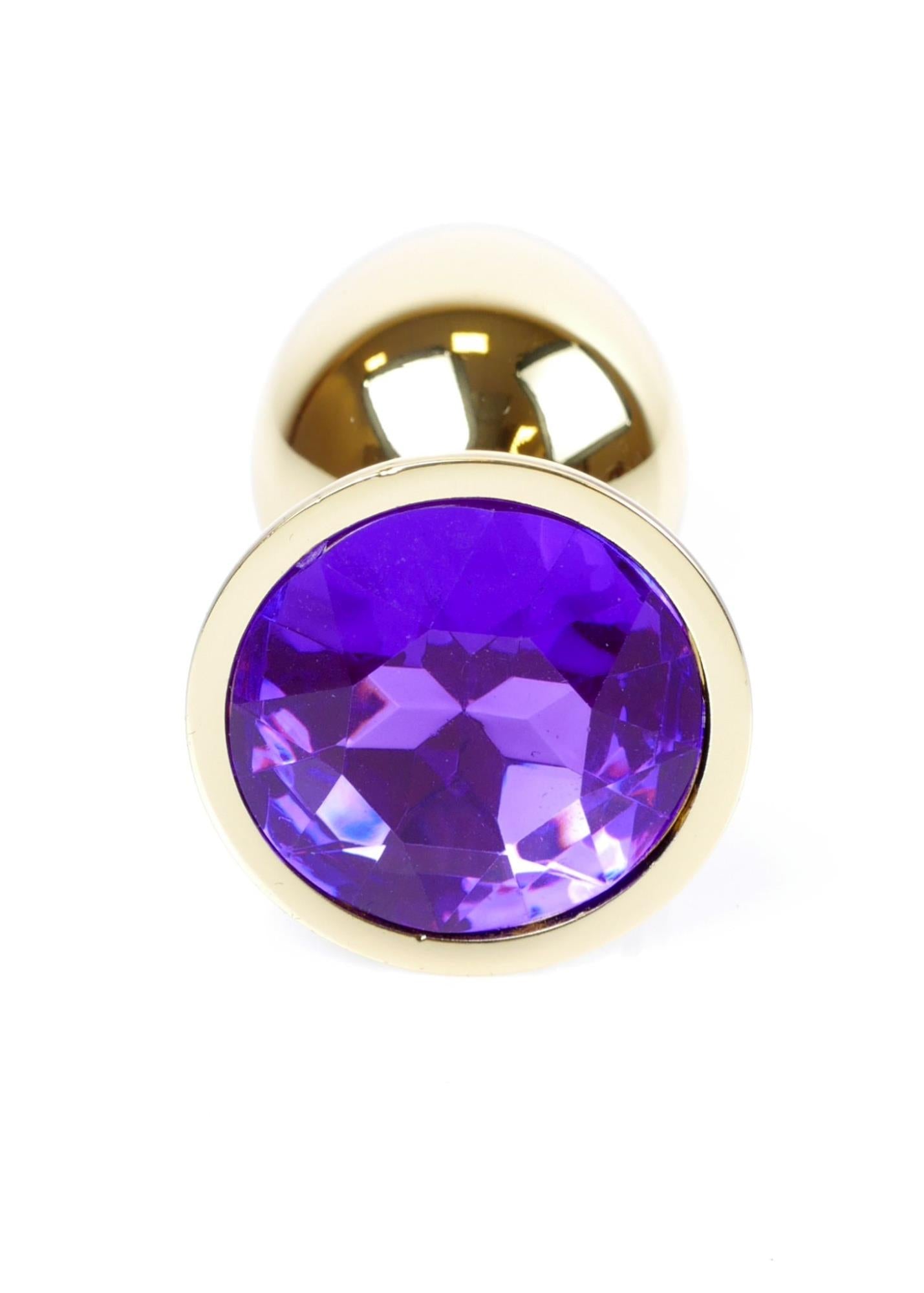 Bijuterii anale din oțel MyLove Toys cu diamant violet 7 cm
