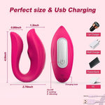 Vibrator portabil Lyla din silicon roz, controlat prin aplicație USB