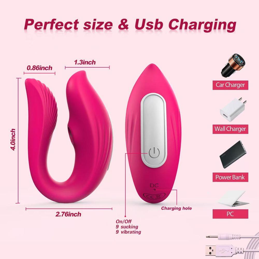 Vibrator portabil Lyla din silicon roz, controlat prin aplicație USB