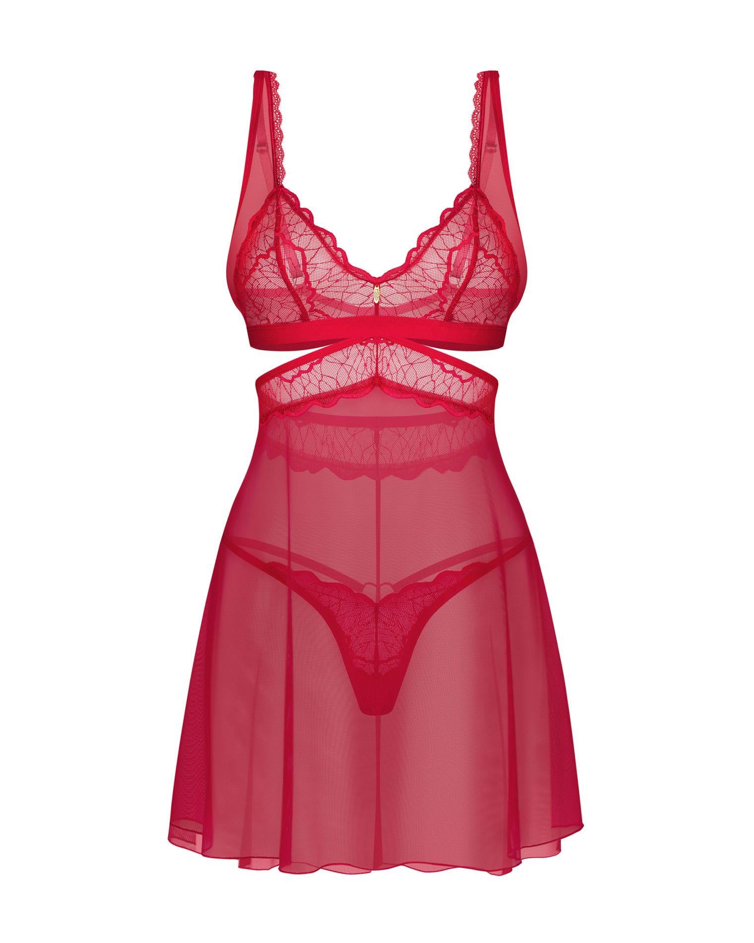 Set lenjerie intimă Obsessive Cupide Desir roșu S/M