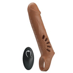 Manșon realist pentru penis Pretty Love, cu 12 vibrații, USB