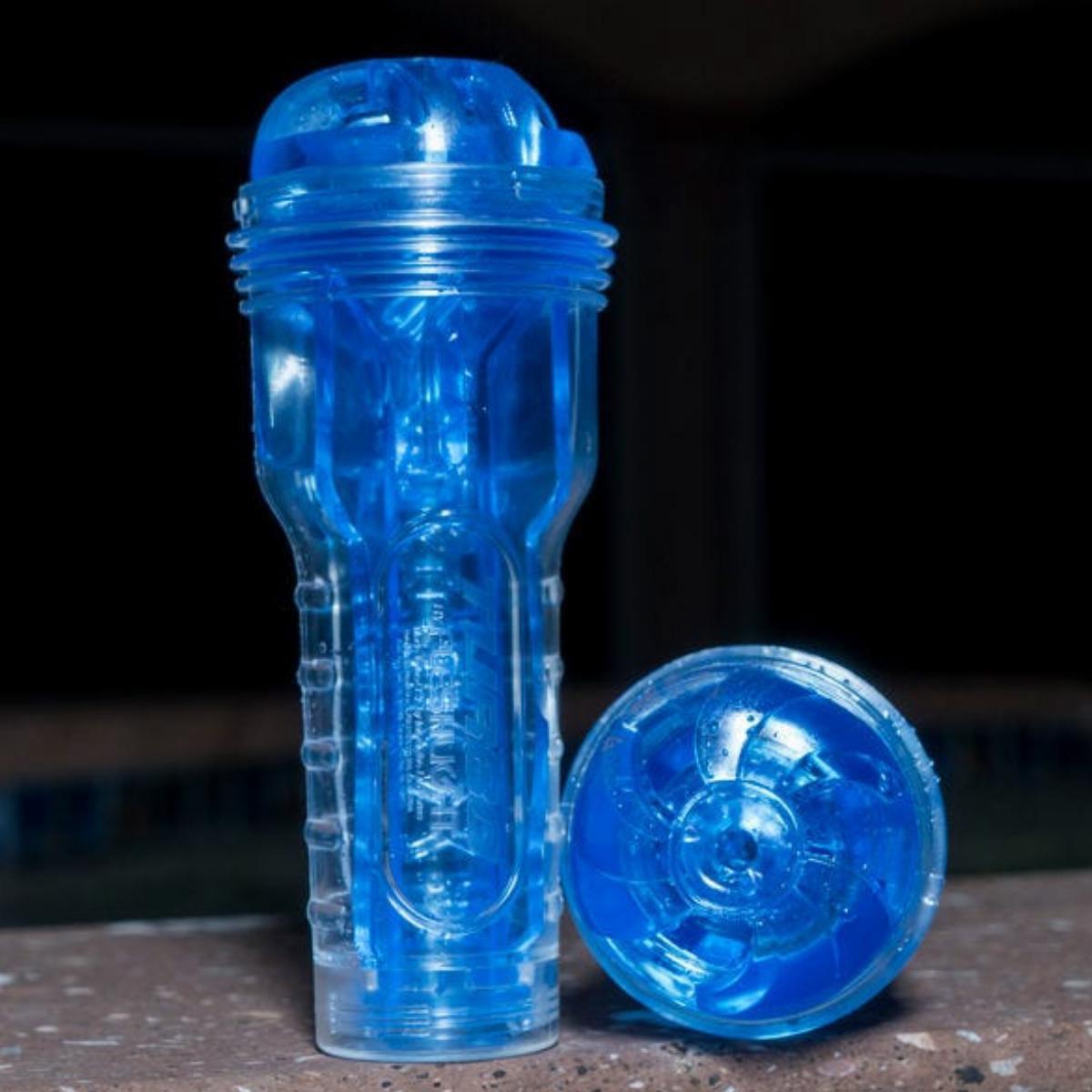 Masturbator Fleshlight Turbo Thrust Albastru Transparent 25 cm