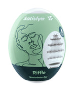 Masturbator hidroactiv Satisfyer Eggcited Riffle, verde deschis, 7 cm