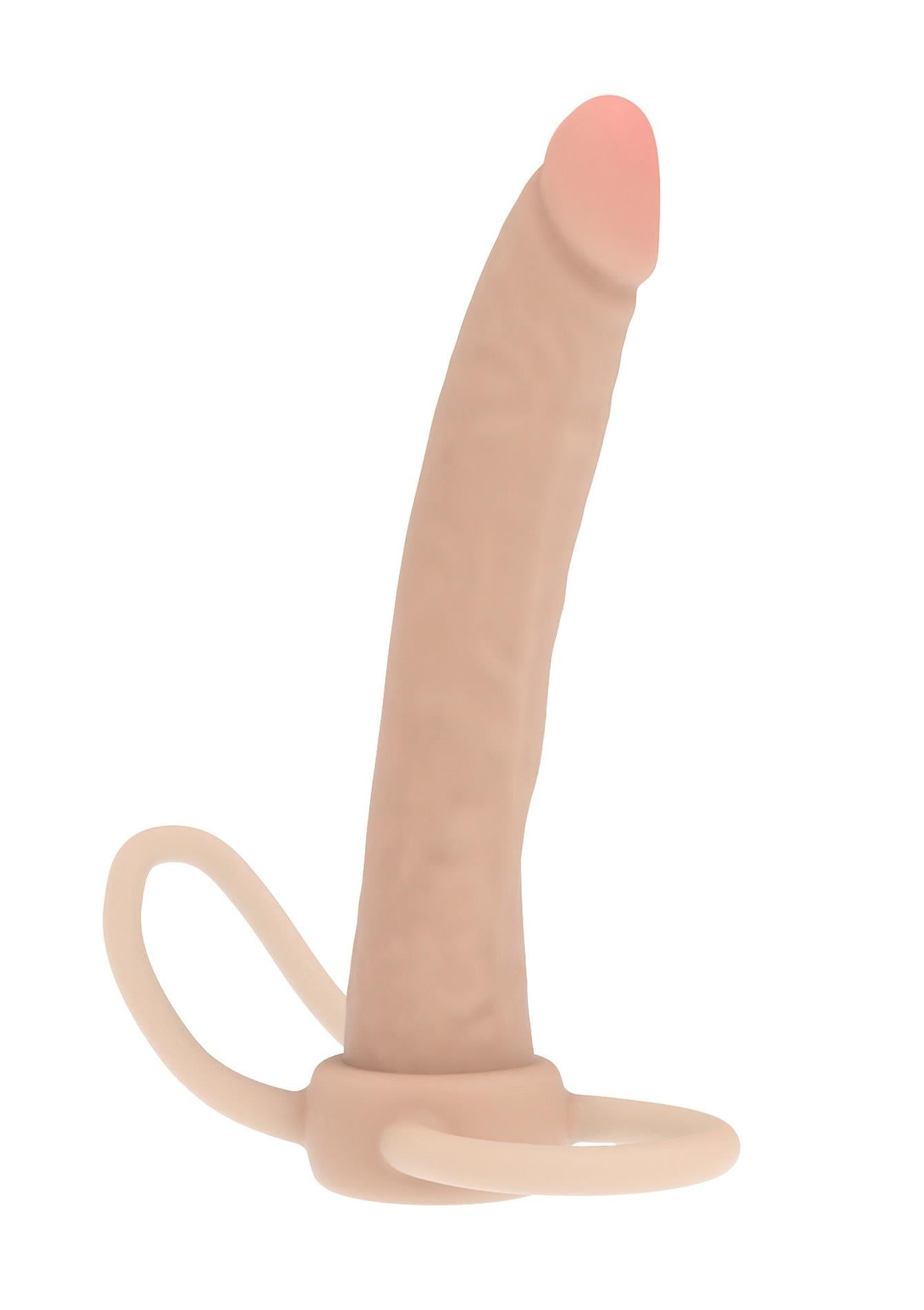 Dildo dublu din silicon ToyJoy Double Trouble 16 cm
