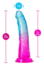 Dildo cu ventuză Blush B Yours Beautiful Sky Sunset de 18 cm