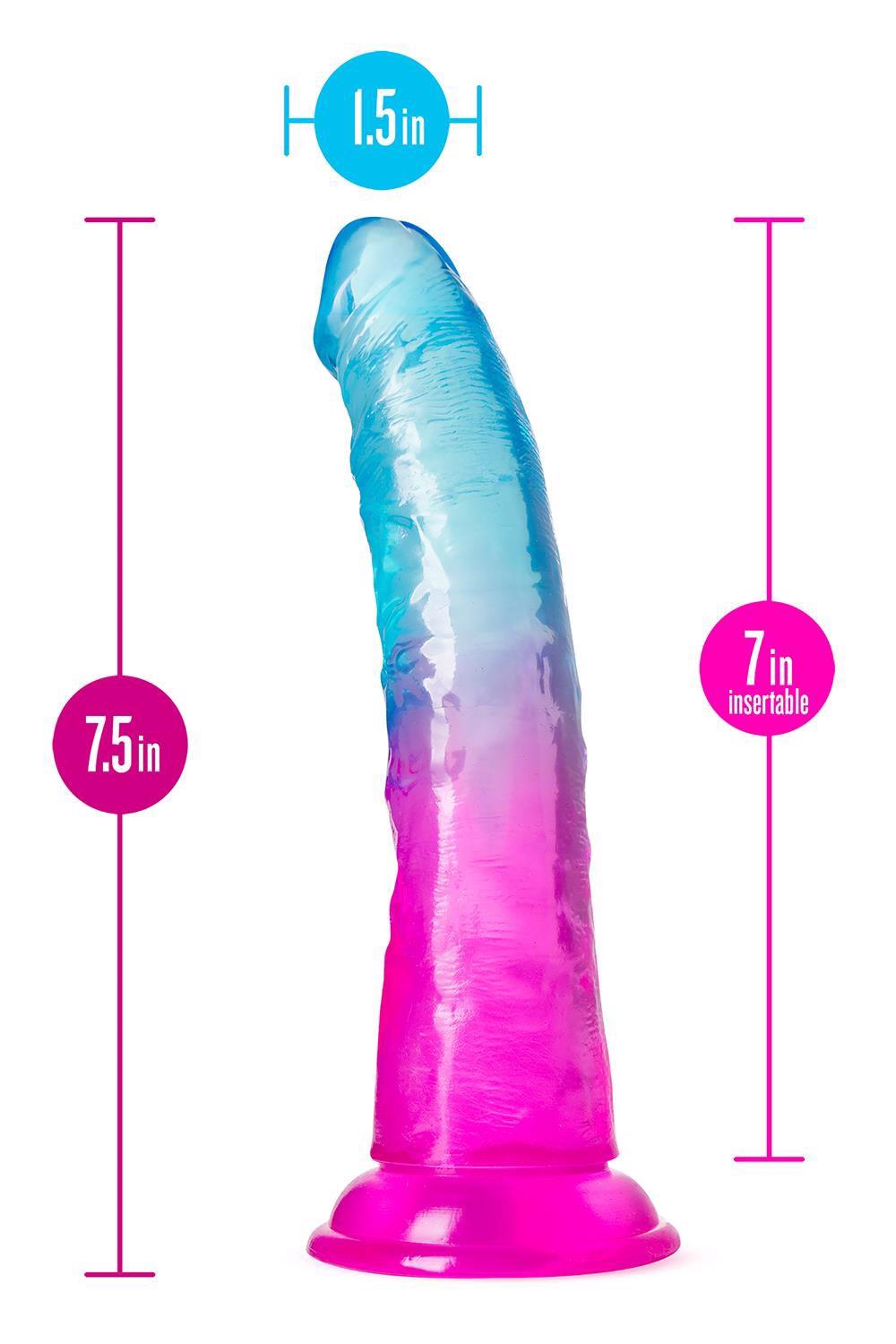 Dildo cu ventuză Blush B Yours Beautiful Sky Sunset de 18 cm