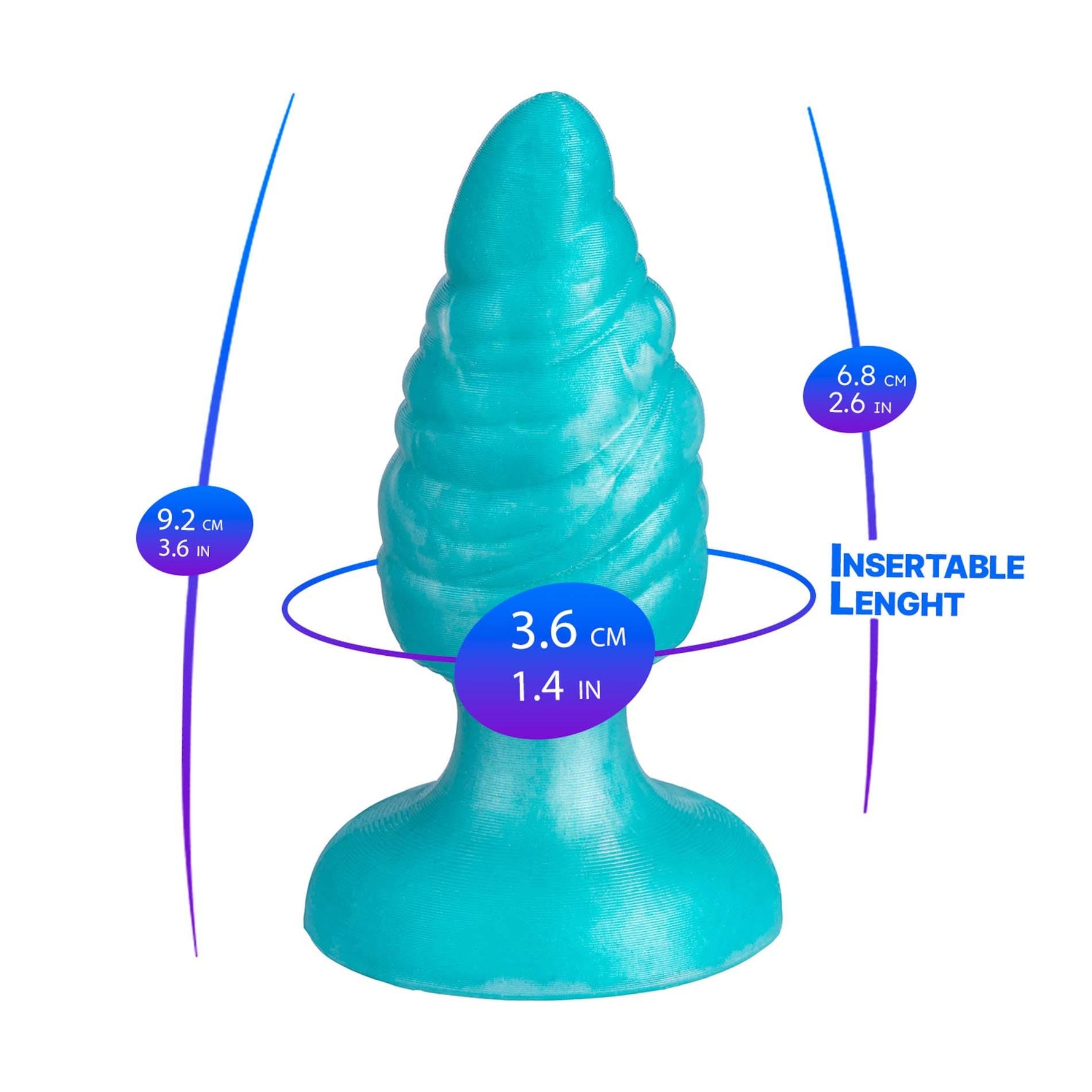 Dop anal termoreactiv Melty Silexd M 9 cm