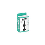Dop anal Fantasy din silicon, negru, mediu, 11,5 cm