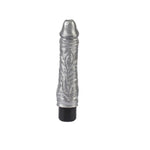 Vibrator realist Chubby Beau Silver, argintiu, 22 cm, DarkMuscle