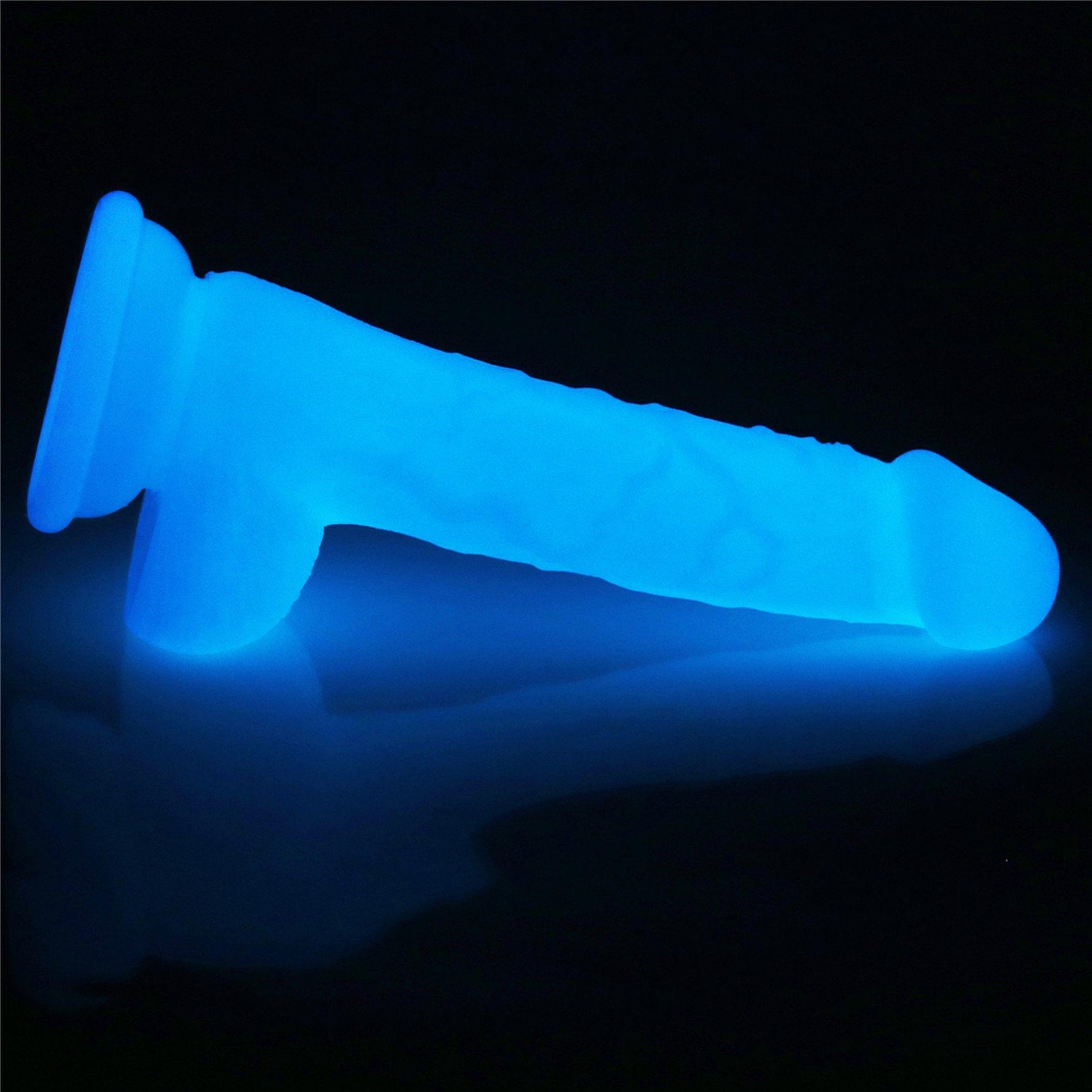 Dildo Lovetoy Lumino Play albastru strălucitor