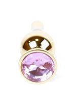 Plug anal cu diamant din aur roz MyLove Toys, 9,5 cm