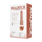 Vibrator realist RealRock cu scrot, culoarea pielii, 25 cm