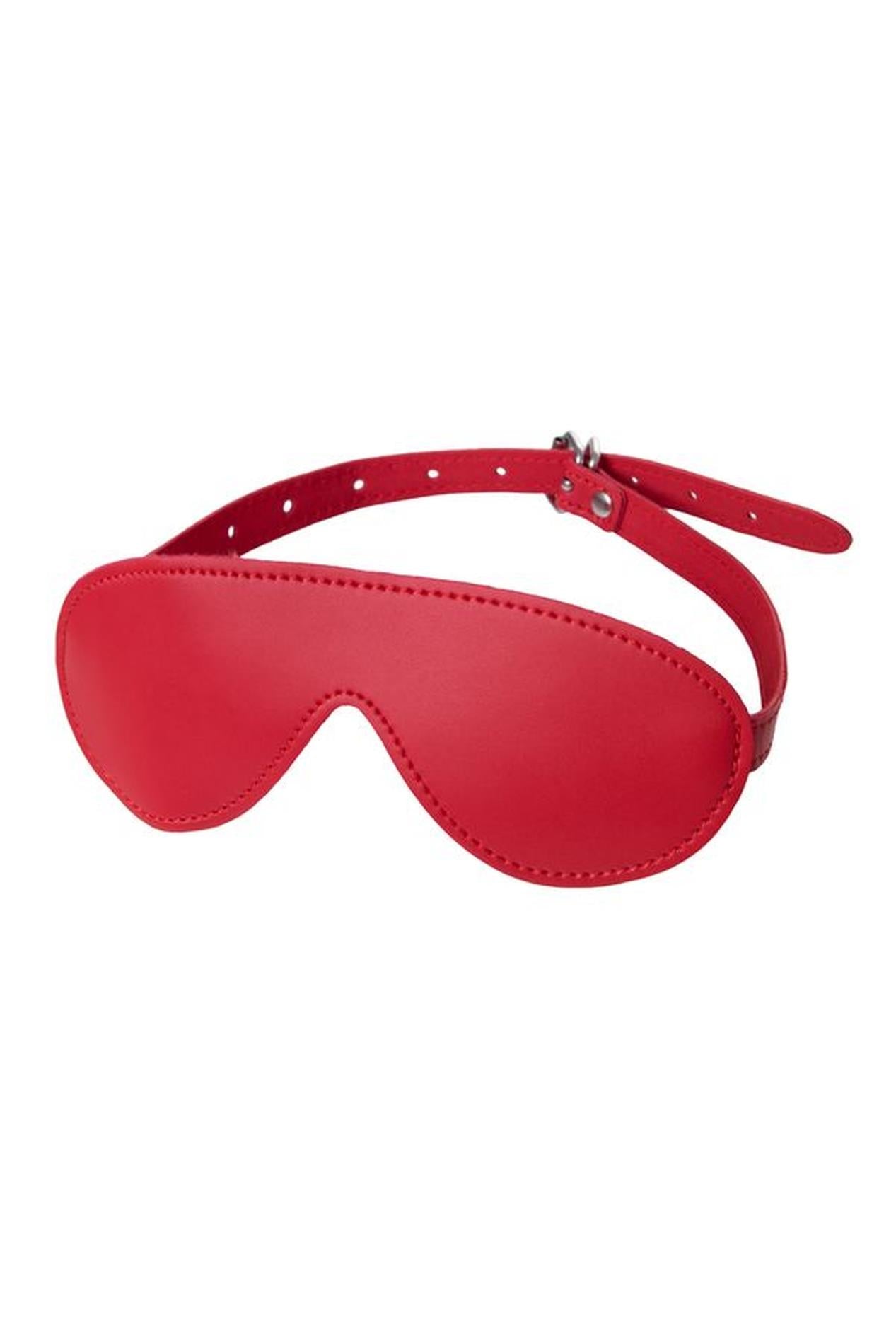 Mască BDSM Anonymous din piele PU roșie 65 cm
