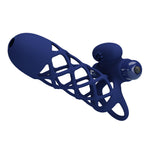 Pretty Love Extensor de penis vibrant din silicon cu 10 funcții