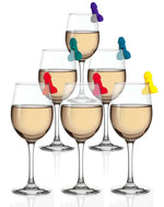 Markere pentru penis din silicon, tip cocktail, 6 buc.