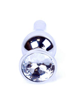 Plug anal din argint cu diamant MyLove Toys 9,5 cm