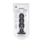 Dop anal triplu cu zgomot Levelz silicon L negru 13,5 cm