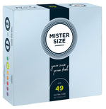 Prezervative vegane din latex Mister Size 49mm, 36 buc.
