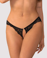 Tanga cu dantelă deschisă Divinenne Obsessive 2XL/3XL