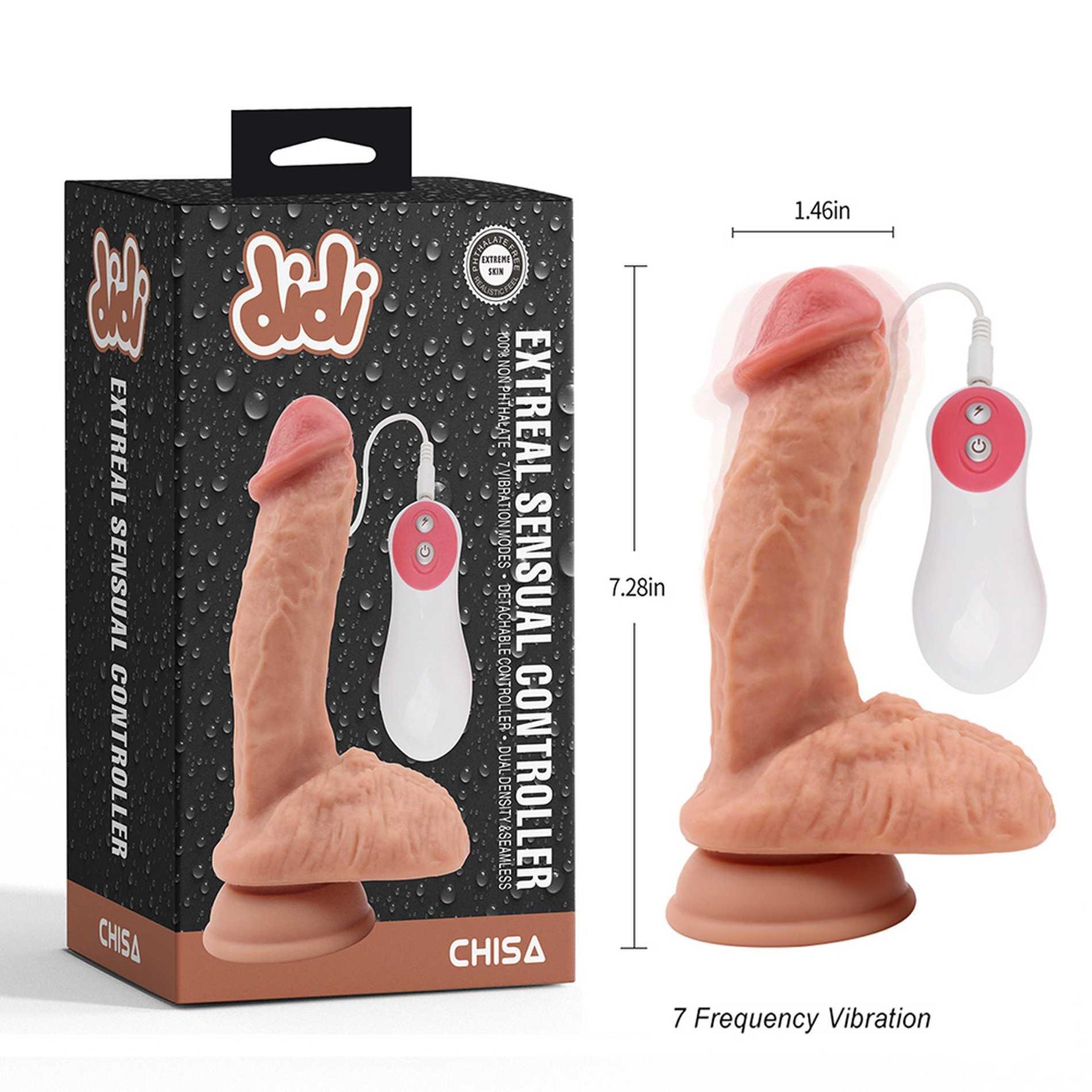 Vibrator realist Didi Extreal culoarea pielii 18,5 cm