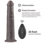 Dildo realist Lovetoy, silicon dublu strat, 25 cm, rotativ, cu telecomandă