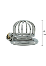 Cușcă de castitate Hidden Desire din oțel inoxidabil 4,5 cm