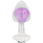 Dop anal din silicon Gemoria cu bilă de sticlă violetă