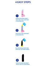 Kit de turnare cu dildo din silicon Cloneboy, negru