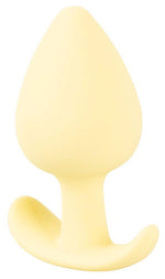 Plug anal Cuties din silicon galben 6,5 cm
